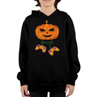 Pumpkin Video Game Controller Gamer Halloween Boys Girls Men Youth Hoodie - Thegiftio UK