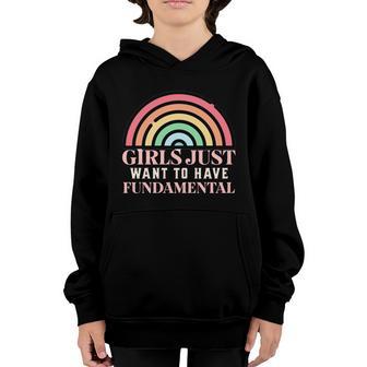 Rainbow Feminist Girls Just Want To Have Fundamental Youth Hoodie - Thegiftio UK
