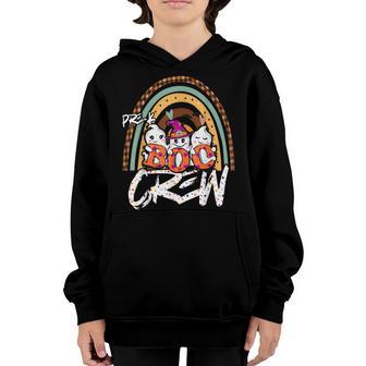 Rainbow Halloween Costume Pre-K Boo Crew Pre-K Boys Girls Youth Hoodie - Thegiftio UK