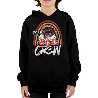 Rainbow Halloween Costume Pre-K Boo Crew Pre-K Boys Girls Youth Hoodie - Thegiftio UK