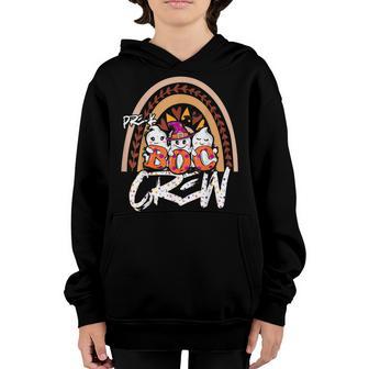 Rainbow Halloween Costume Pre-K Boo Crew Pre-K Boys Girls Youth Hoodie - Thegiftio UK