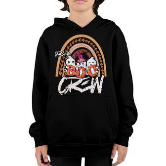 Rainbow Halloween Costume Pre-K Boo Crew Pre-K Boys Girls Youth Hoodie - Thegiftio UK