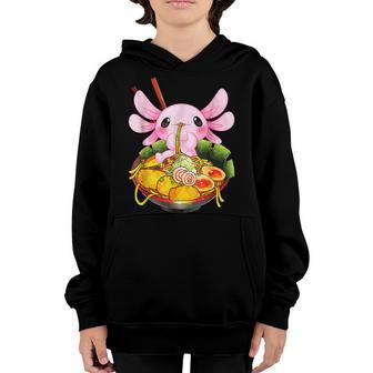 Ramen Axolotl Kawaii Anime Japanese Food Funny Girls Gifts Youth Hoodie - Thegiftio UK
