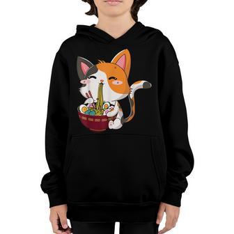 Ramen Cat Kawaii Anime Japanese Food Girls Official Nager V5 Youth Hoodie - Thegiftio UK
