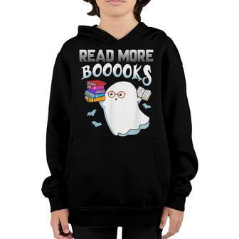 Read More Boooooks Cute Ghost Read More Boooooks Halloween Youth Hoodie - Thegiftio UK