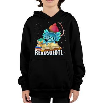 Readsolotl Axolotl Reading Fish Books Lizard Kids Men Women Youth Hoodie - Thegiftio UK