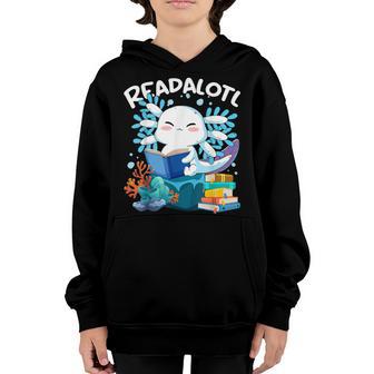 Readsolotl Read Book Axolotl Funny Reading Books Girls Ns Youth Hoodie - Thegiftio UK