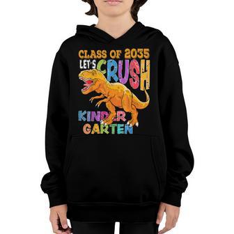 Ready To Crush Kindergarten 2035 Dinosaur Back To School Boy Youth Hoodie - Thegiftio UK
