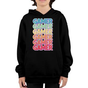 Retro Colorful Gamer Graphic Design Printed Casual Daily Basic Youth Hoodie - Thegiftio UK