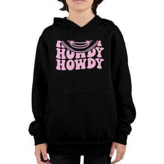 Retro Groovy Howdy Rodeo Country Southern Cowgirl Graphic Design Printed Casual Daily Basic Youth Hoodie - Thegiftio UK