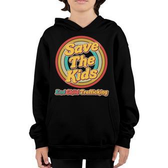 Retro Save The Kids End Child Trafficking T-Shirt Graphic Design Printed Casual Daily Basic Youth Hoodie - Thegiftio UK
