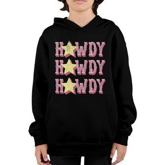 Retro Vintage Howdy Rodeo Western Country Southern Cowgirl Funny Gift Graphic Design Printed Casual Daily Basic Youth Hoodie - Thegiftio UK