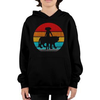 Retro Vintage Tiger Girl Graphic Design Printed Casual Daily Basic V2 Youth Hoodie - Thegiftio UK