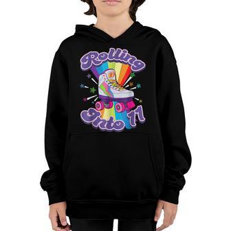 Roller Skating 11 Year Old 11Th Birthday Girl Skate 80S Gift Youth Hoodie - Thegiftio UK