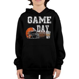 Rugby Halloween Pumpkin Men Boys American Football Fan Youth Hoodie - Thegiftio UK