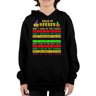Rules Of Horror Halloween Costume Youth Hoodie - Thegiftio UK