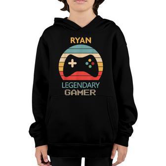 Ryan Name Gift Personalized Legendary Gamer Youth Hoodie - Thegiftio UK