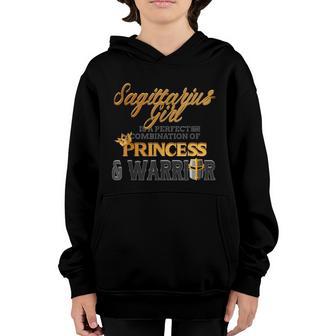 Sagittarius Girl Princess Warrior Horoscope Birthday Graphic Design Printed Casual Daily Basic Youth Hoodie - Thegiftio UK