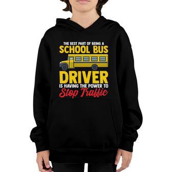 School Bus Driver Can Stop Traffic School Bus Gift Cool Gift Graphic Design Printed Casual Daily Basic Youth Hoodie - Thegiftio UK