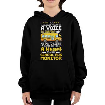 School Bus Monitor A Shoulder To Lean On A Voice To Inspire V2 Youth Hoodie - Thegiftio UK