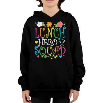 School Lunch Hero Squad Funny Cafeteria Workers Lunch Lady Youth Hoodie - Thegiftio UK
