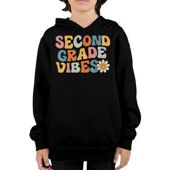 Second Grade Vibes - 2Nd Grade Team Retro 1St Day Of School Youth Hoodie - Thegiftio UK