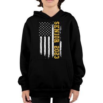 Senior 2023 American Flag Usa Graduation Class Of 2023 Youth Hoodie - Thegiftio UK