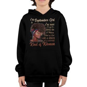 September Girl Birthday Black Woman Queen Born In September Youth Hoodie - Thegiftio UK