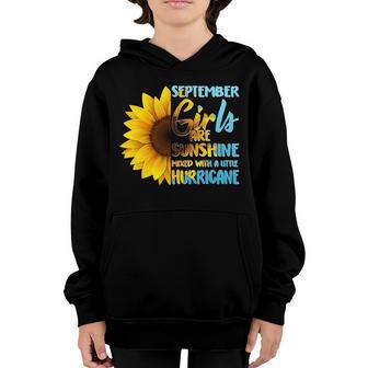 September Girls Are Sunshine Mixed With A Little Hurricane Graphic Design Printed Casual Daily Basic Youth Hoodie - Thegiftio UK