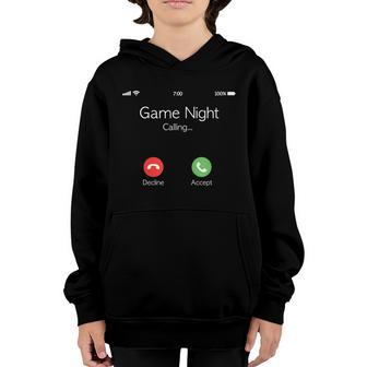 Settler Funny Board Game Night Is Calling Graphic Design Printed Casual Daily Basic Youth Hoodie - Thegiftio UK