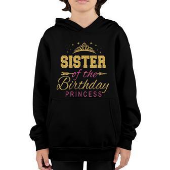 Sister Of The Birthday Princess Girls Party Graphic Design Printed Casual Daily Basic Youth Hoodie - Thegiftio UK