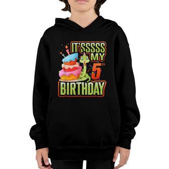 Snake Birthday Party Kids 5Th Reptile Supplies Decorations Graphic Design Printed Casual Daily Basic Youth Hoodie - Thegiftio UK