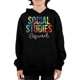 Social Studies Squad Tie Dye Appreciation Day Back To School Youth Hoodie - Thegiftio UK