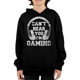 Sorry I Cant Hear You Im Gaming Funny Gamer Gifts Gaming Youth Hoodie - Thegiftio UK