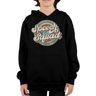 Speech Squad Speech Therapy Crew Hello Back To School Team Youth Hoodie - Thegiftio UK