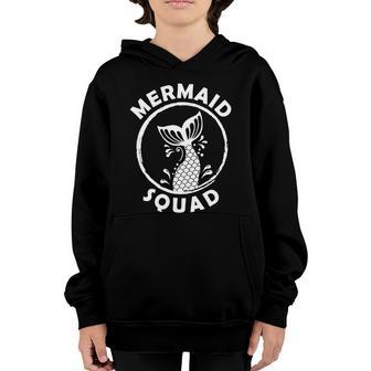 Squad Of The Birthday Girl Squad Mermaid First Birthday Gift Youth Hoodie - Thegiftio UK