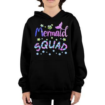 Squad Of The Birthday Mermaid Family Matching Party Squad Youth Hoodie - Seseable