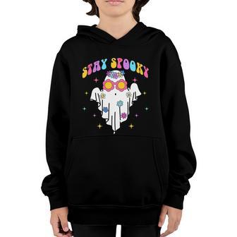 Stay Spooky Funny Cute Ghost For Kid Halloween Youth Hoodie - Thegiftio UK