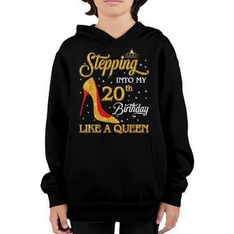 Stepping Into My 20Th Birthday 20 Year Old Gift Girls Women Youth Hoodie - Thegiftio UK