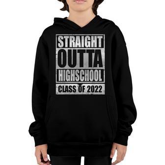 Straight Outta High School Class Of 2022 Graduation Gift V2 Youth Hoodie - Thegiftio UK