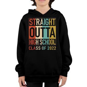 Straight Outta High School Class Of 2022 Graduation Gift V3 Youth Hoodie - Thegiftio UK