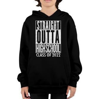 Straight Outta High School Class Of 2022 Graduation Gifts Youth Hoodie - Thegiftio UK