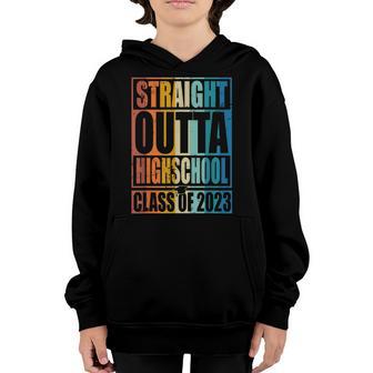 Straight Outta High School Class Of 2023 Graduation Gift Youth Hoodie - Thegiftio UK