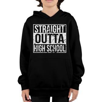 Straight Outta High School Funny Senior Graduate Graudation T-Shirt Graphic Design Printed Casual Daily Basic Youth Hoodie - Thegiftio UK