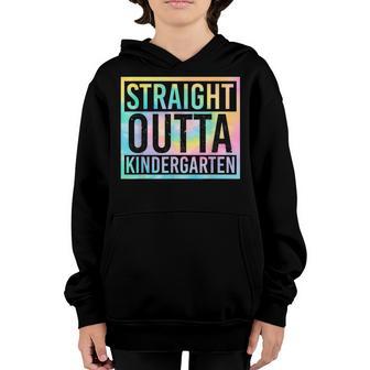 Straight Outta Kindergarten Class Of 2022 Graduation Tie Dye V2 Youth Hoodie - Thegiftio UK