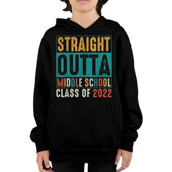 Straight Outta Middle School 2022 Graduation Gift V3 Youth Hoodie - Thegiftio UK