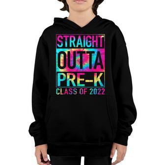 Straight Outta Pre-K Preschool Graduation Tie Dye Youth Hoodie - Thegiftio UK