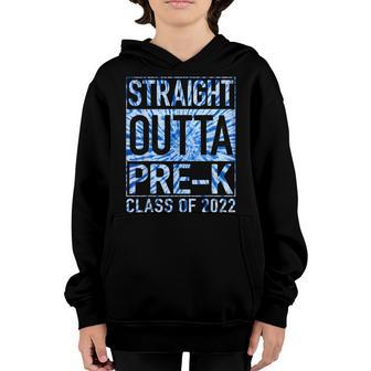 Straight Outta Pre-K Tie Dye Preschool Graduation Youth Hoodie - Thegiftio UK