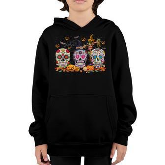 Sugar Skull Funny Halloween For Men Women Boys Kids Youth Hoodie - Thegiftio UK