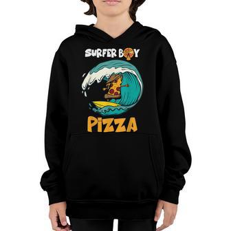 Surfer Boy For Who Love Surfing And Eat Pizzas Summer V2 Youth Hoodie - Thegiftio UK